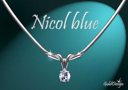 Nicol blue - řetízek stříbřený